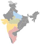 Inde • |1674/1761| • dynastie Maratha: carte